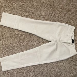 White Ankle-Length Trousers